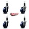 Service Caster 3.5'' Solid Poly Wheel Swivel 1-1/4'' Expanding Stem Caster Set, 4PK SCC-EX20S3514-SPUS-114-4 - alternate 2